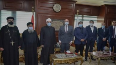 قساوسة بني سويف يهنئون وزير الأوقاف بافتتاح المساجد الجديدة